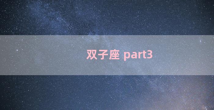 双子座 part3